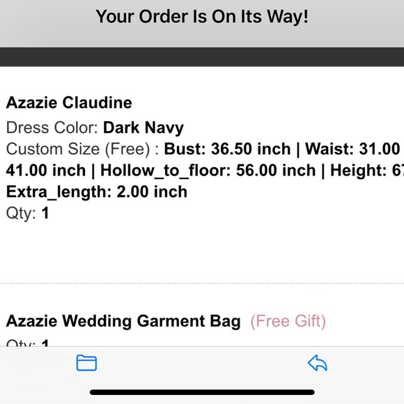 Azazie Dark Navy Bridesmaid Dress custom size close to 10/12 - Picture 11 of 15